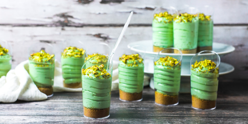 DLux Mini Dessert Cups St. Patricks Pistachio Pudding