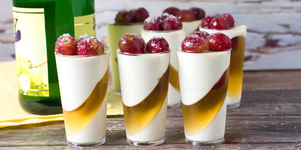DLux Mini Dessert Cups New Year's Sparkling Wine Panna Cotta