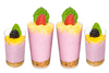 Raspberry Mango Mousse Parfait Mini Cups - Perfect No Bake Party Dessert!