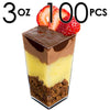 3oz Square Tall ( 100 Pack )