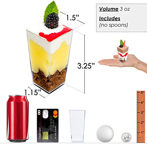 3oz Square Tall ( 100 Pack )