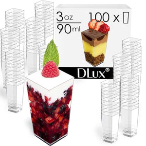 3oz Square Tall ( 100 Pack )