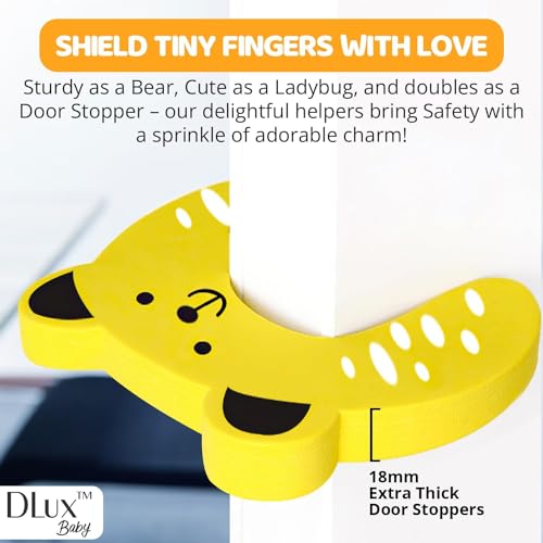 DLux Child Locks for Cabinets & Door Finger Pinch Guard - 12 Pack