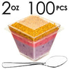 2oz Square + Spoon & Lid ( 50/100 Pack )