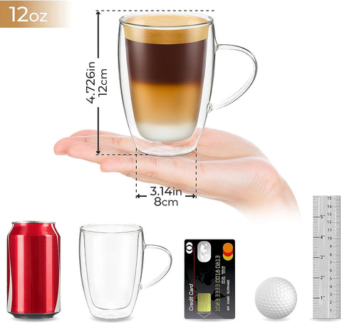 Image of 12oz Coffee Mugs with Handles ( Set of 2 )