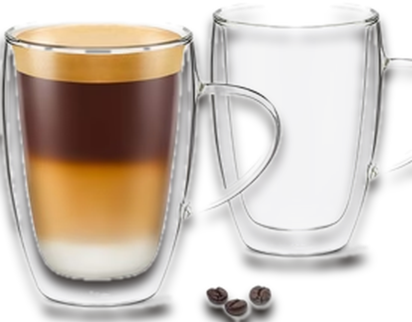 12oz Coffee Mugs with Handles ( Set of 2 )