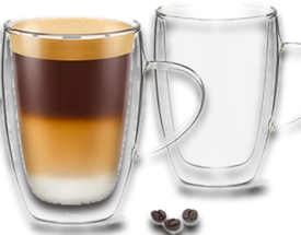 12oz Coffee Mugs with Handles ( Set of 2 )