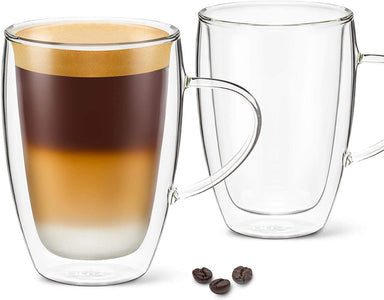 12oz Coffee Mugs with Handles ( Set of 2 )