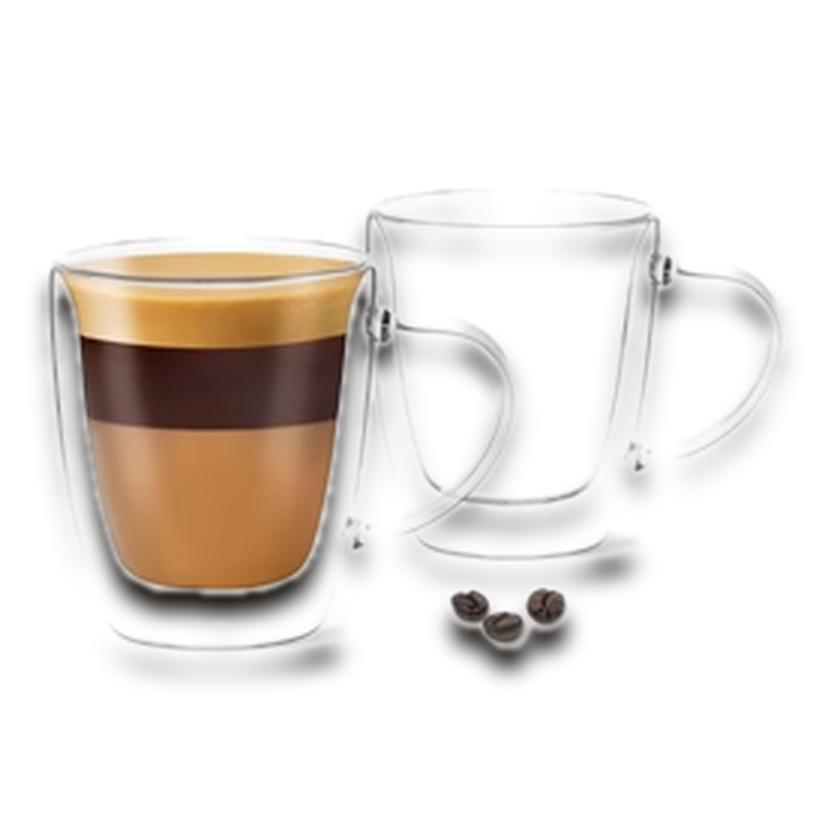5.4oz Espresso Cups with Handles ( Set of 2 )