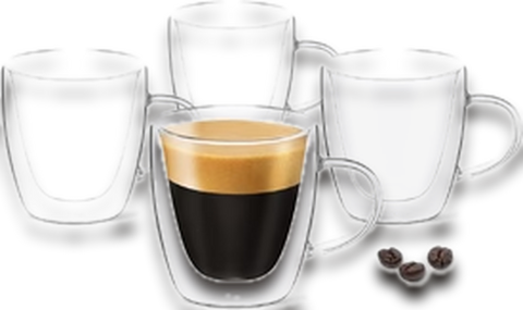 Image of 3oz Espresso Cups with Handles ( Set of 4 )