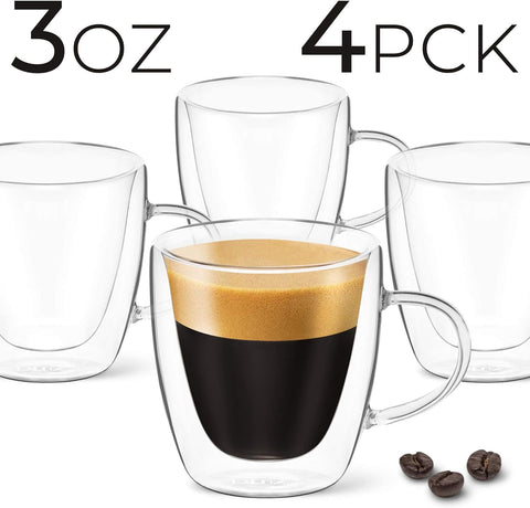 Image of 3oz Espresso Cups with Handles ( Set of 4 )