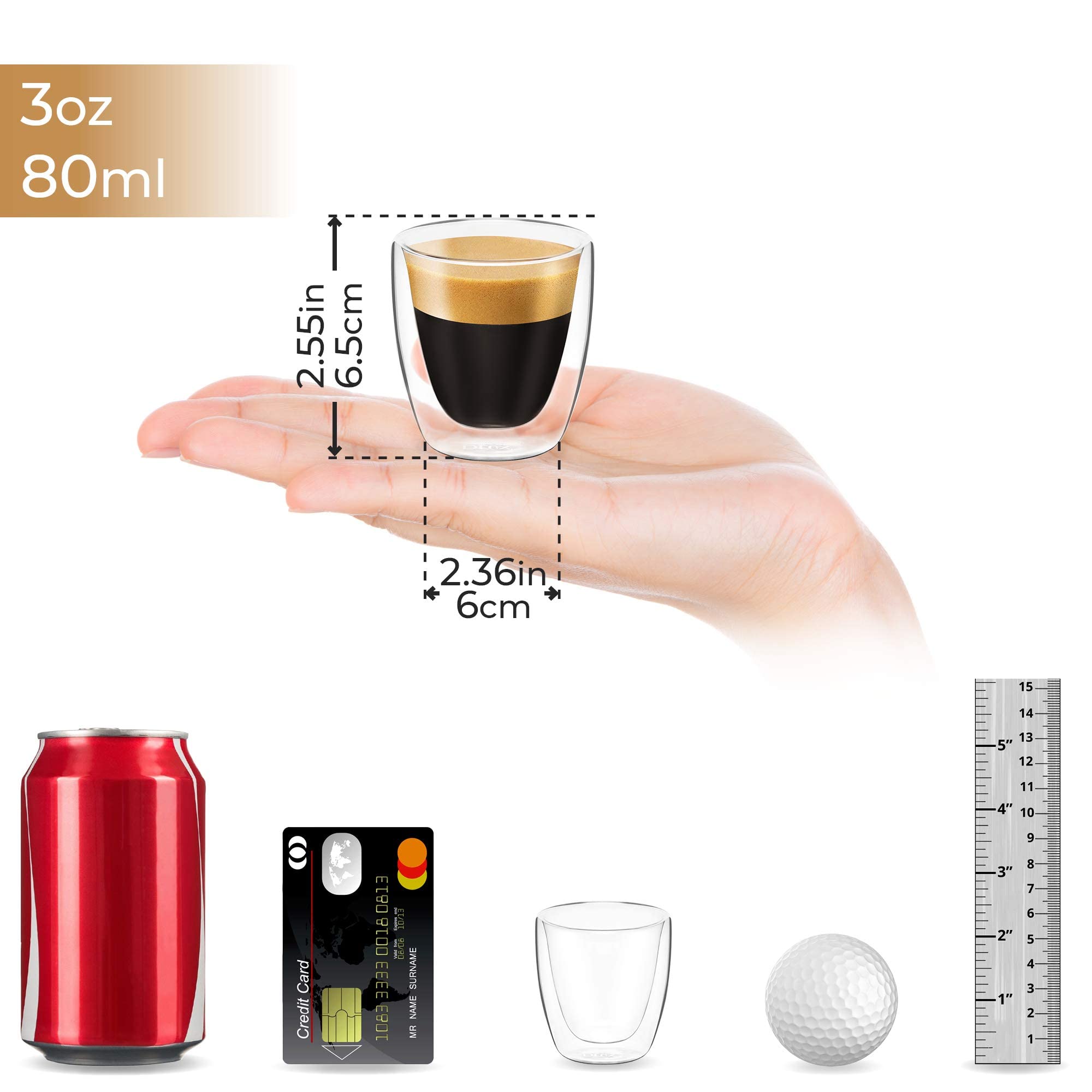 3oz Espresso Cups ( Set of 4 )