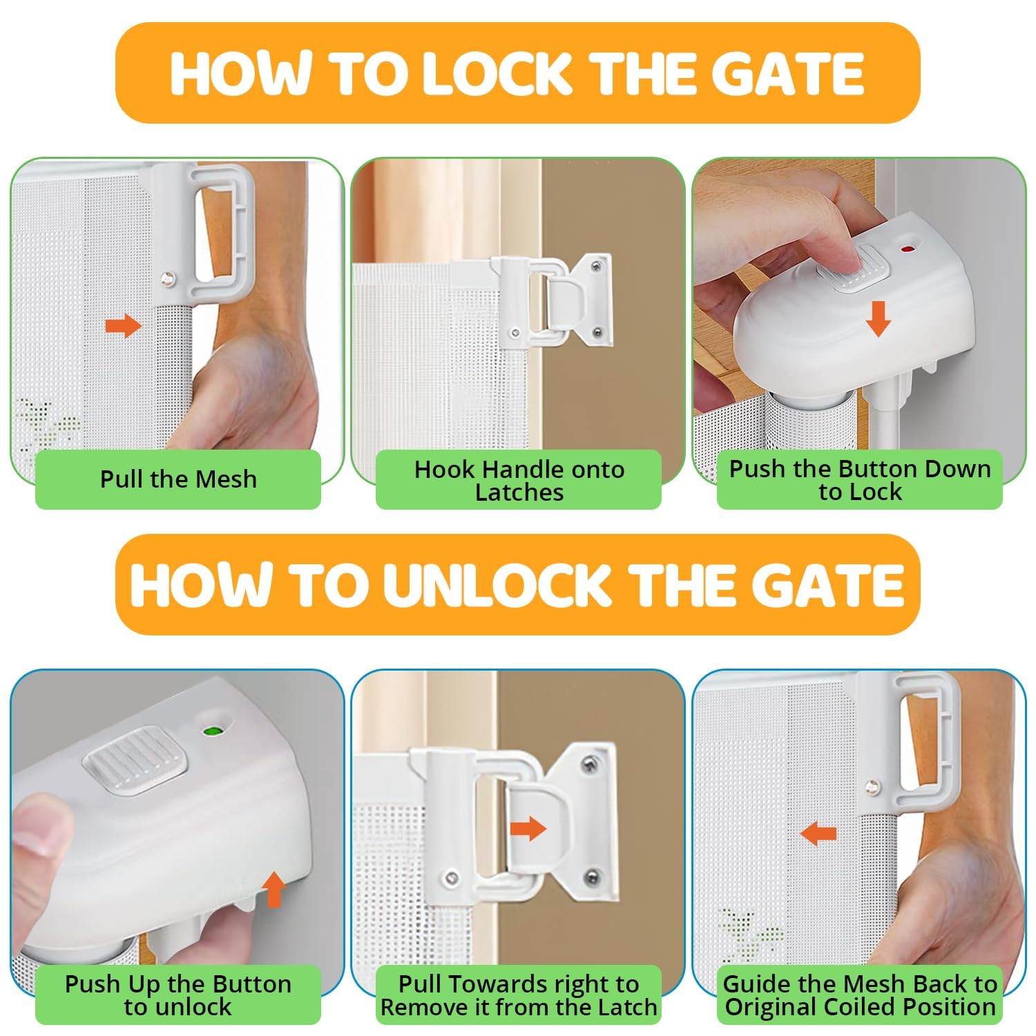 Durable Mesh Extra Wide Baby Gate for Your Child