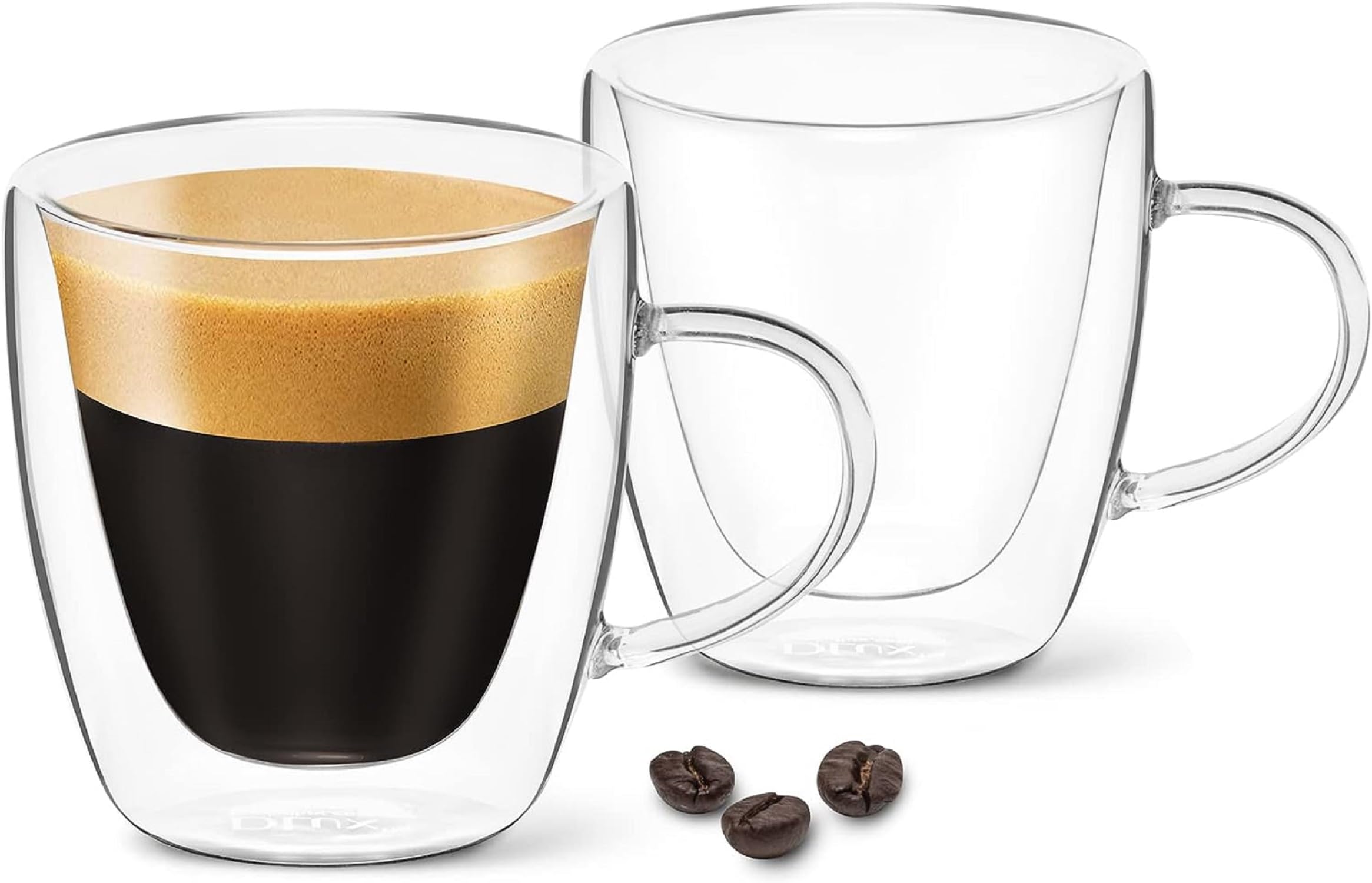 3oz Espresso Cups with Handles ( Set of 2 )