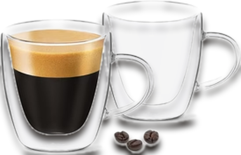 3oz Espresso Cups with Handles ( Set of 2 )
