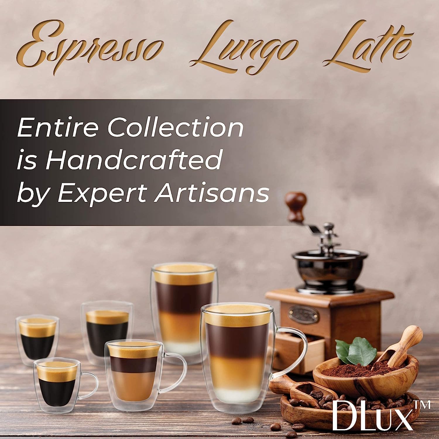 3oz Espresso Cups with Handles ( Set of 2 )