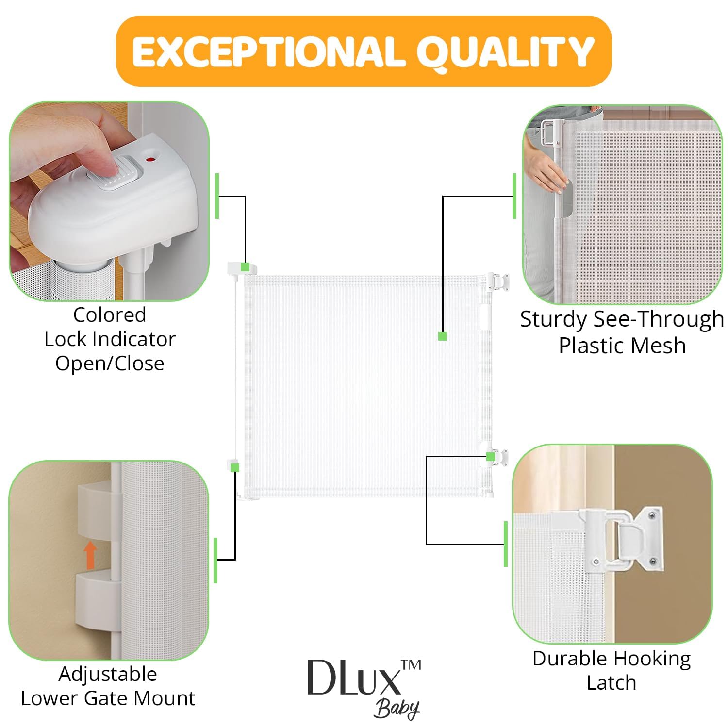 Durable Mesh Extra Wide Baby Gate for Your Child