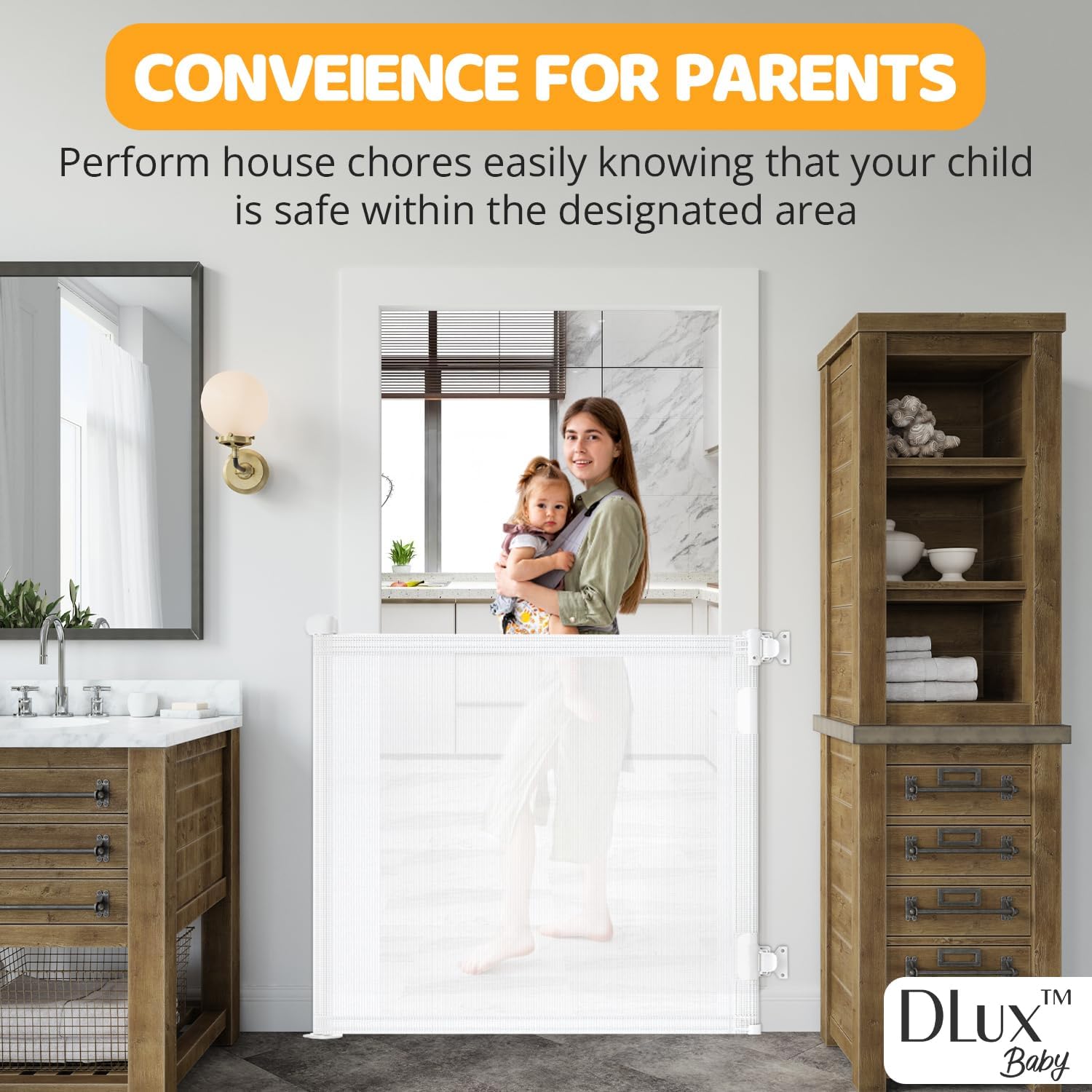 Durable Mesh Extra Wide Baby Gate for Your Child