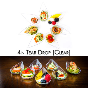 1000 Mini Dessert Cups [4-inch, Tear Drop Clear]