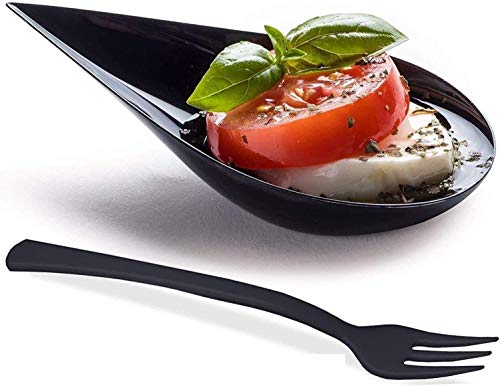 Tear Drop + Fork - Black ( 100 pack )