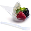 Tear Drop Mini Appetizer Plates Clear with Forks