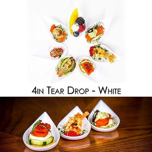 Tear Drop + Fork - White ( 100 pack )