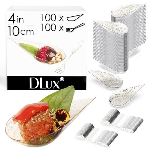 Tear Drop + Fork - Glitter ( 100 pack )