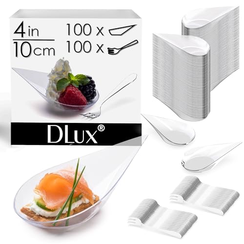 Tear Drop + Fork - Clear ( 100 pack )